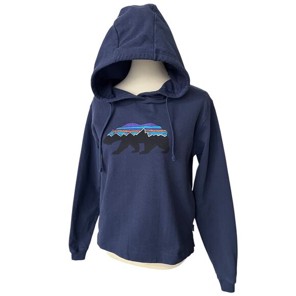 Patagonia Hoodie Regular Fit Uprisal Bear Graphic With Pockets Size Medium - Picture 2 of 8
